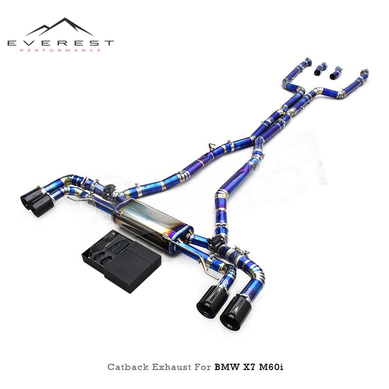 Titanium Valved Exhaust System for BMW X7 M60i 4.4TT 2020-2026 Lightweight Titanium Muffler Exhaust Pipe With MP Tips