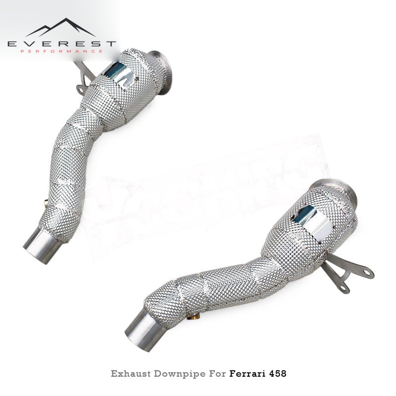 Custom Sport Header Downpipe Pipe for Ferrari 458 SP/Speciale/458SC 4.5L 2014-2016 Heat Shield Downpipe with Catalyst
