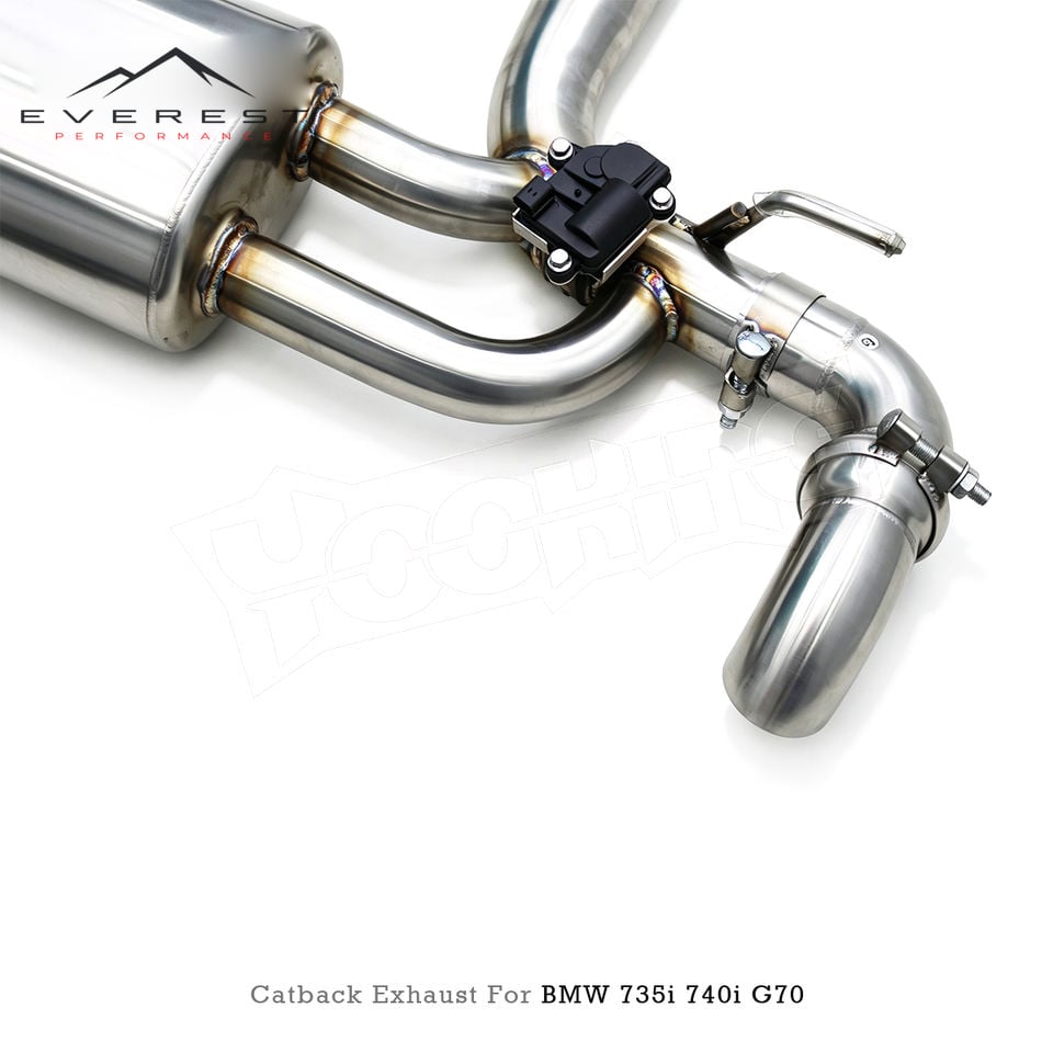 Racing Valvetronic Catback Exhaust Pipes for BMW 735i/740i G70/G73 2.0T/3.0T 2022-2026 SS304 Valved Muffler Exhaust System