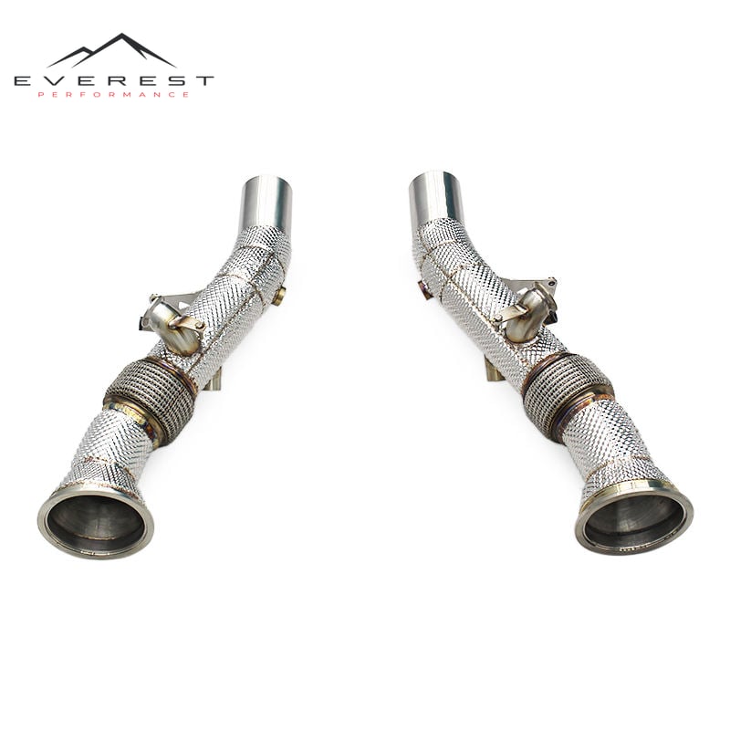 SS304 Exhaust Downpipe for Ferrari 296 GTB V6 3.0T 2021-2024 with Heat Shield Free Flow Downpipes