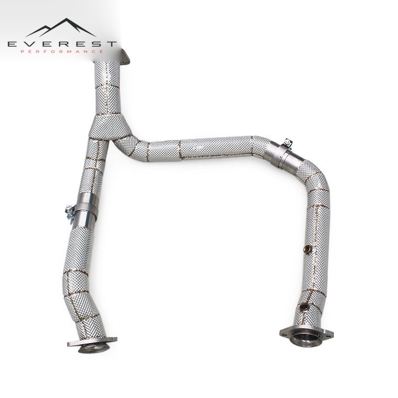 SS304 Exhaust Downpipe for Dodge RAM 1500 5.7L 2019-2023 Performance Car With Heat Shield Straight Through Downpipes
