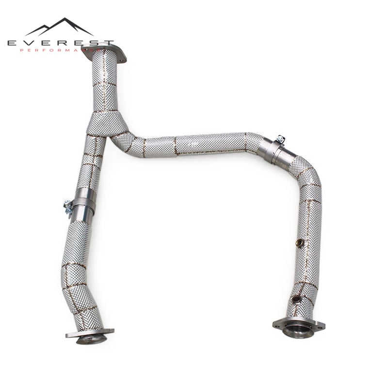 SS304 Exhaust Downpipe for Dodge RAM 1500 5.7L 2019-2023 Performance Car With Heat Shield Straight Through Downpipes