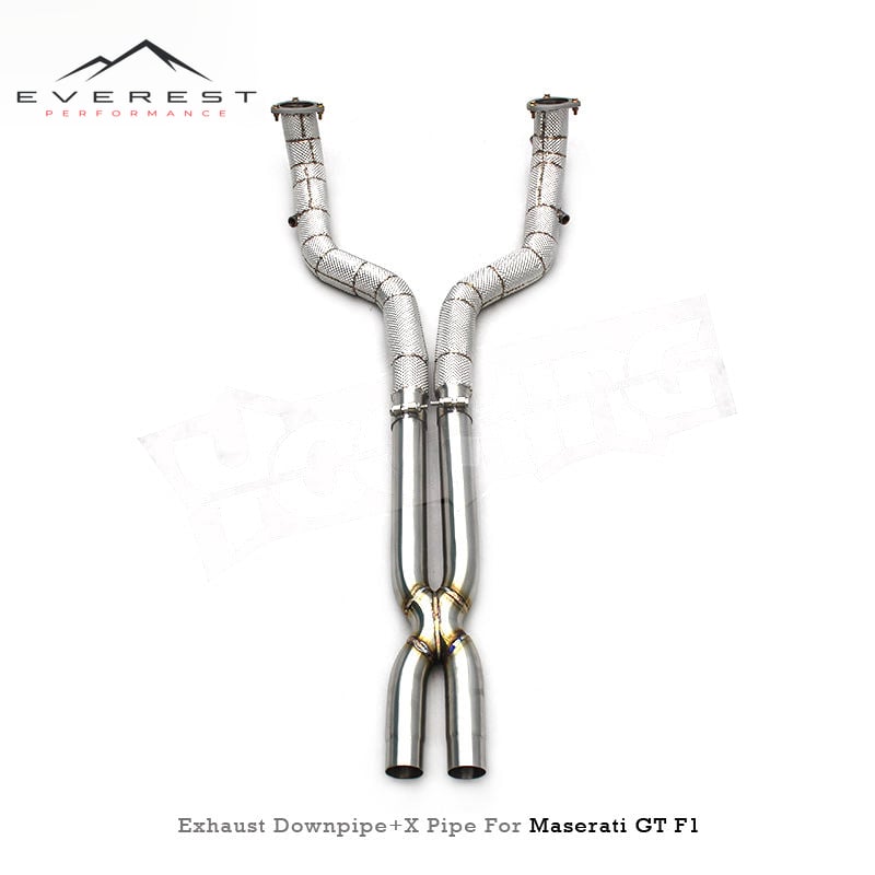 Replacement Bolt-on Downpipe X Pipe for Maserati Gran Turismo/GT 4.2L/4.7L 2008-2023 X Link Pipes Straight Heat Shield Test Pipe