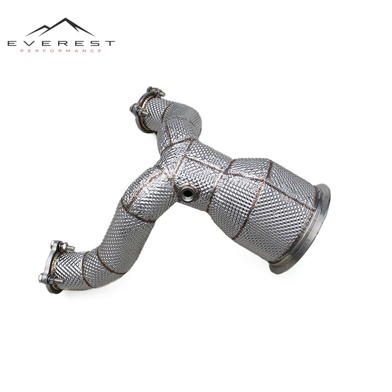 Racing Straight Exhaust Downpipes Pipes for Audi S4 S5 B9 B9.5 3.0T 2013-2018 2019+ Free Flow Downpipes Auto Parts