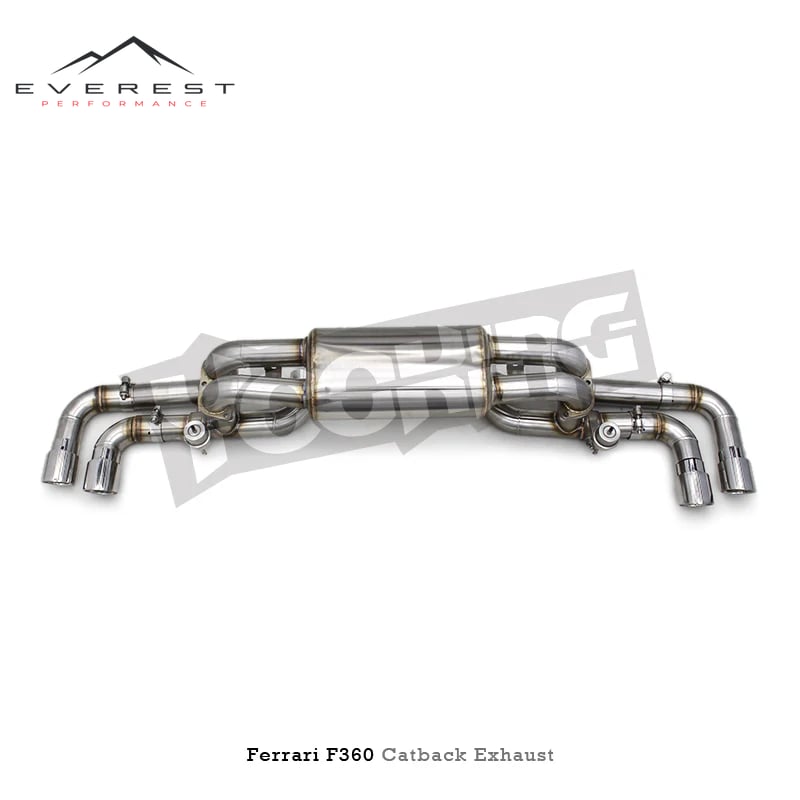 Stainless Steel Exhaust Pipe System for Ferrari 360/F360 3.6L Modena/Spider 2003-2005 Catback Vacuum Valved Muffler