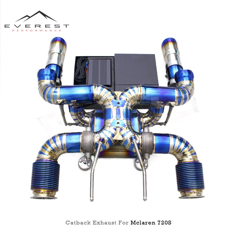 Custom Axle Back Exhaust for Mclaren 720S 4.0T 2017-2019 Titanium Pipes Rear Section Valved Sport Exhaust System with Control