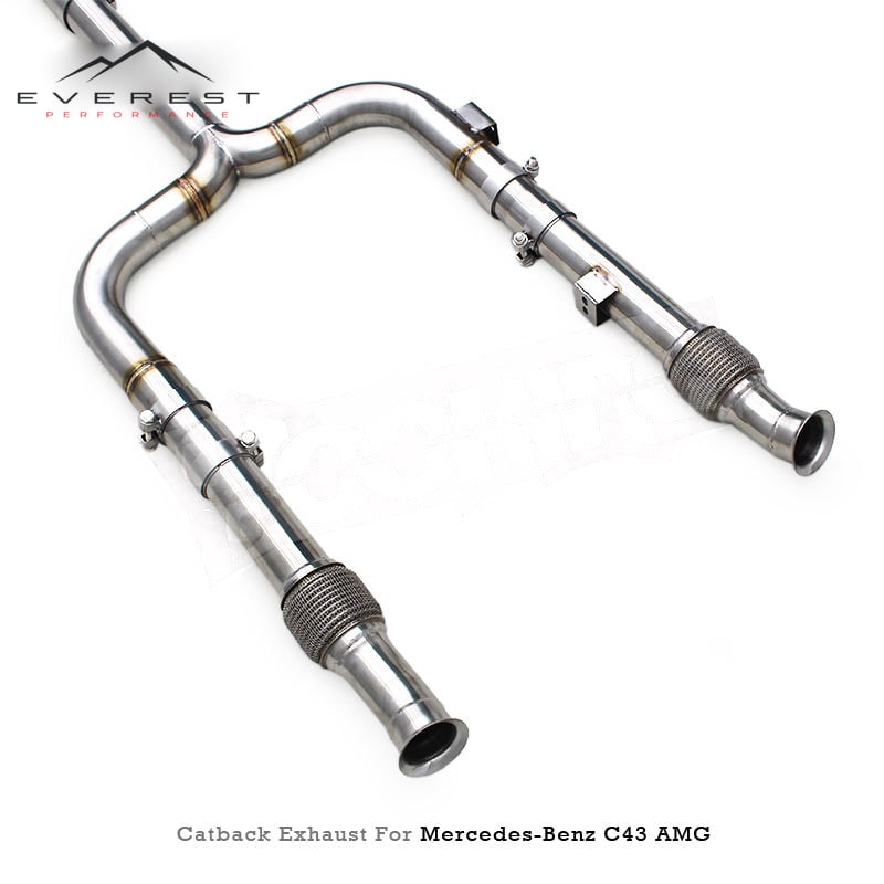 SS304 Exhaust Pipe System for Mercedes Benz AMG C43 3.0T 2019-2024 Valvetronic Muffler Sport Sound Performance