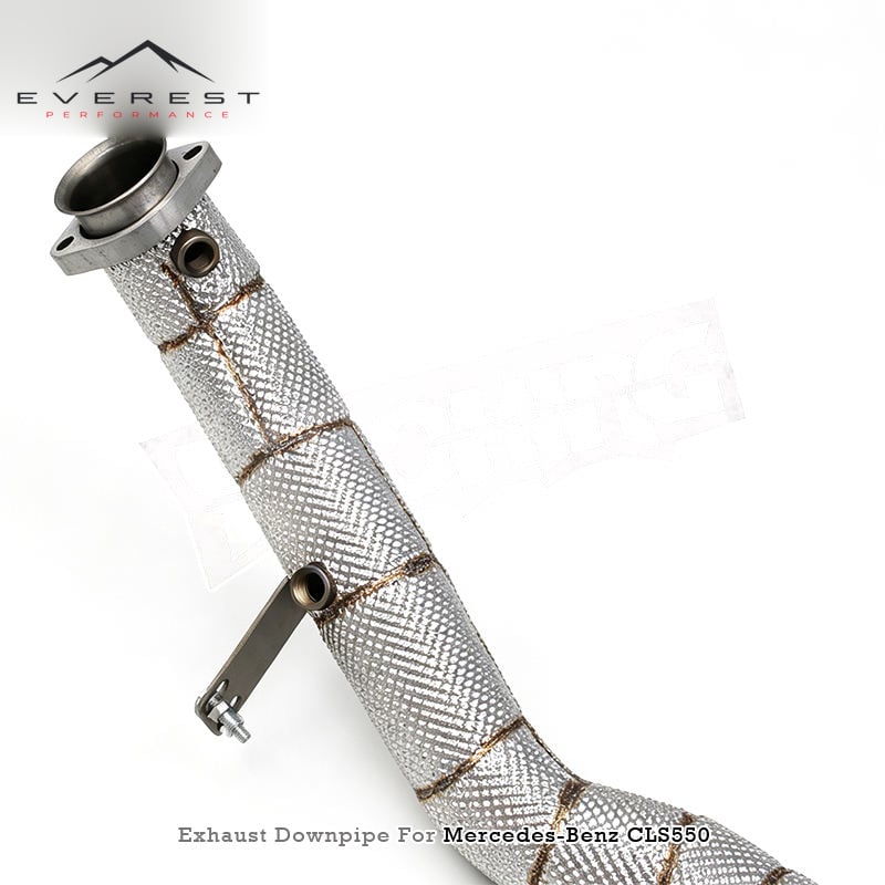 Custom Header Downpipe for Mercedes-Benz CLS550 4.7L 2012-2016 Stainless Steel Pipe Active Sound Exhaust Free Flow System