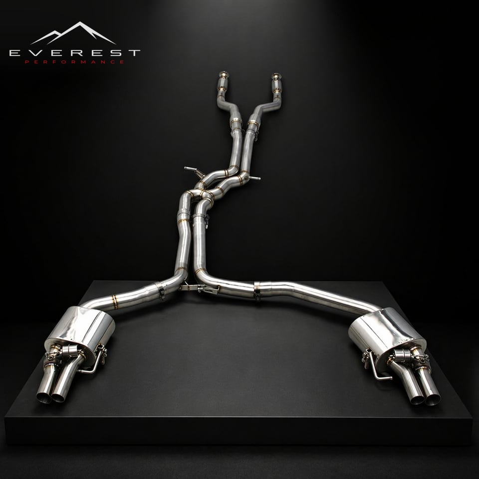 Stainless Steel Catback for Audi RS6/RS7 C7 4.0T 2013-2018 Vacuum Valve Muffler Exhaust System