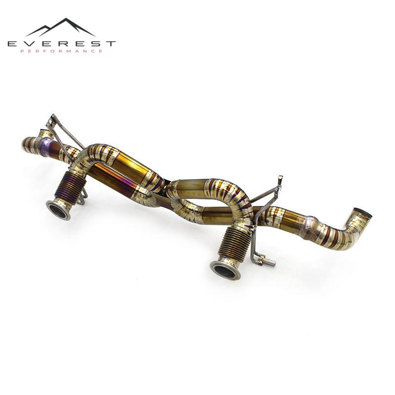 Titanium Catback Exhaust Pipes for Audi R8 V8/V10 4.2/5.2 2017-2023 Straight Pipes Non Muffler Valves