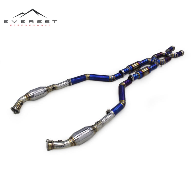 Race Exhaust Midpipe With Catalyst for BMW M3 E90/E92/E93 4.0L 2007-2013 Titanium Dual X Midpipe With Cat Front Pipe