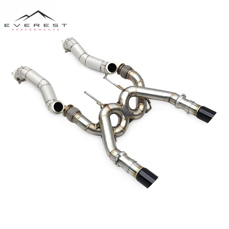 Tuning Exhaust Pipe Assembly Stainless Steel Straight Muffler With Downpipe Compatible McLaren 720S 4.0T 2017-2019
