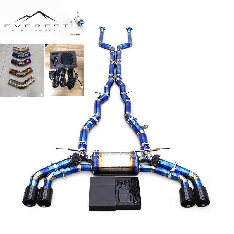 Racing Titanium Exhaust Pipe for BMW G90 M5 M6 G99 LCI 4.4T 2024-2025 Valvetronic Exhaust Catback System With M Performance Tip