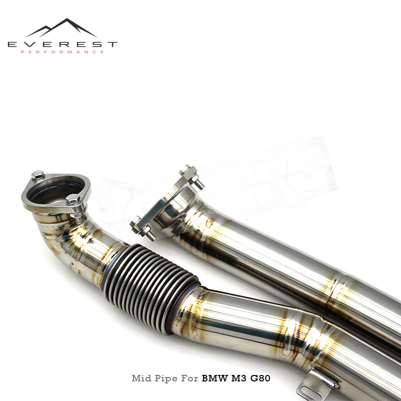 Titanium Equal Length Mid Pipe With Z Pipe for BMW M2/M3/M4 G80/G82/G87/G8X 3.0T 2021-2024 High Quality Intermediate Pipe