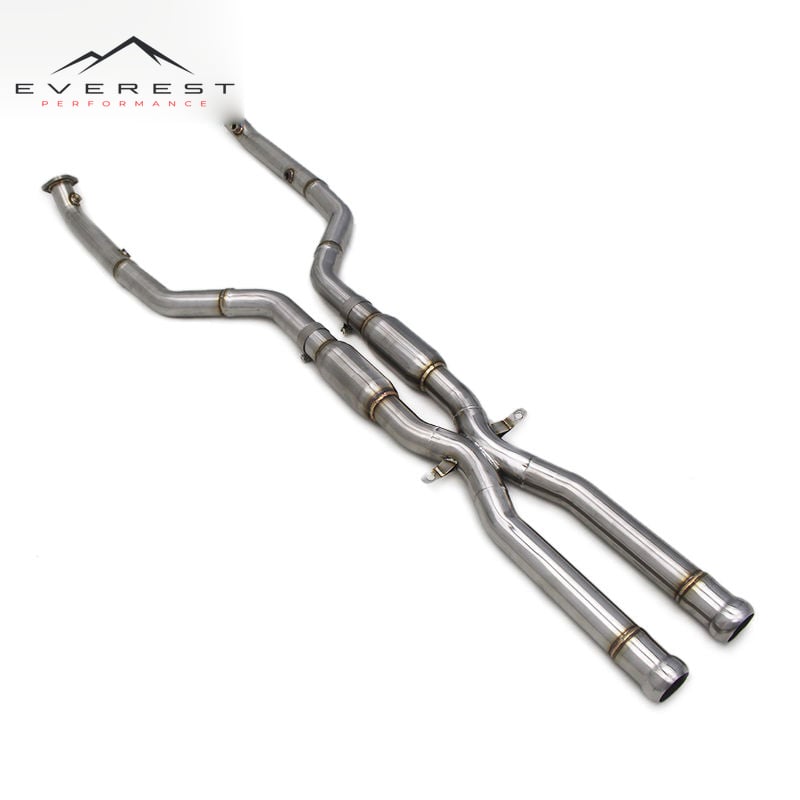 Stainless Steel Exhaust X Mid Pipe for BMW M3 E90/E92/E93 V8 4.0L 2008-2013 Tuning Resonator Exhaust Pipes