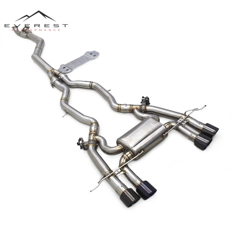 Catback for BMW M2 G87 2023 Engine Single Equal Length Midpipe With Brace Valvetronic Catback Exhaust Pipes
