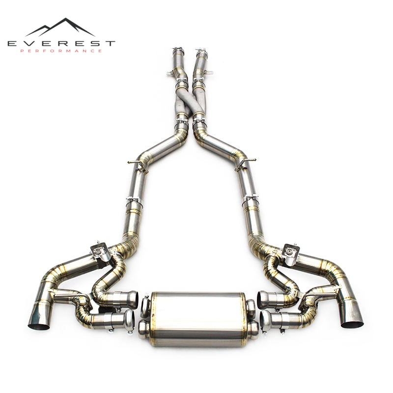 Titanium Catback Exhaust for Mercedes-Benz AMG GT/GTS C190 4.0T 2014-2023 Muffler with Valve System Racing Exhaust Pipe