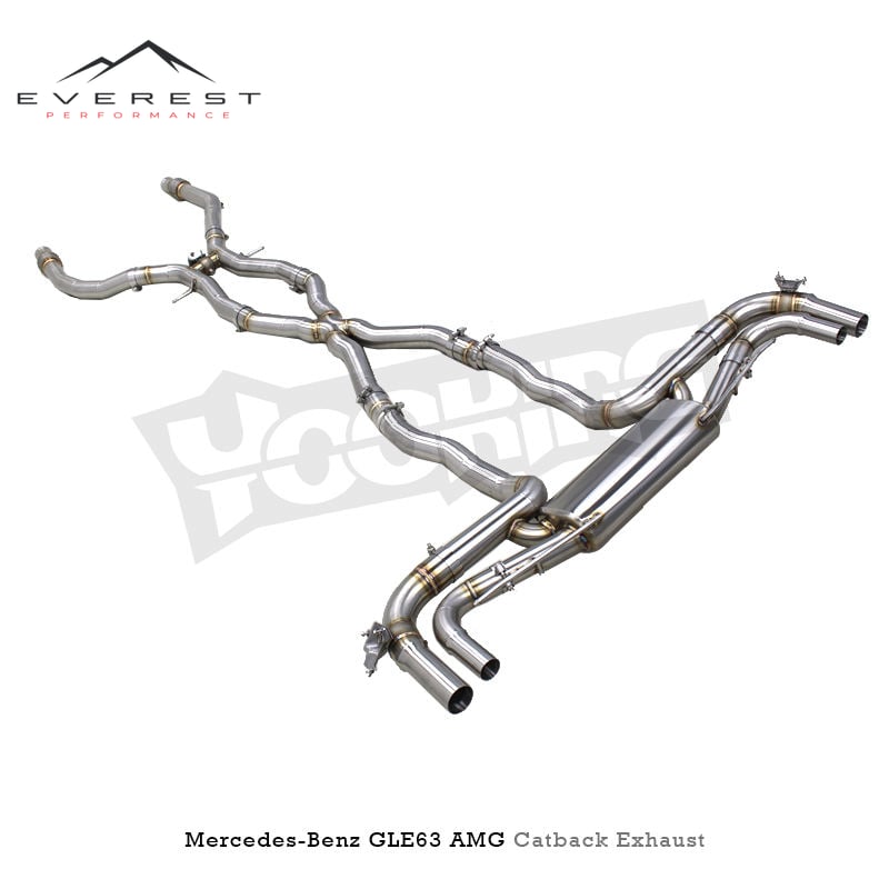 Custom Catback Exhaust for Mercedes-Benz GLE63 AMG W166 4.0T 5.5T 2015-2022 SS304 Pipes Muffler Exhaust System