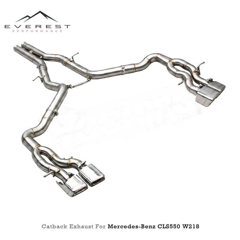Stainless Steel Catback Exhaust Pipe for Mercedes-Benz CLS550 V8 4.7L W218 2010-2016 Racing Valved Muffler Direct
