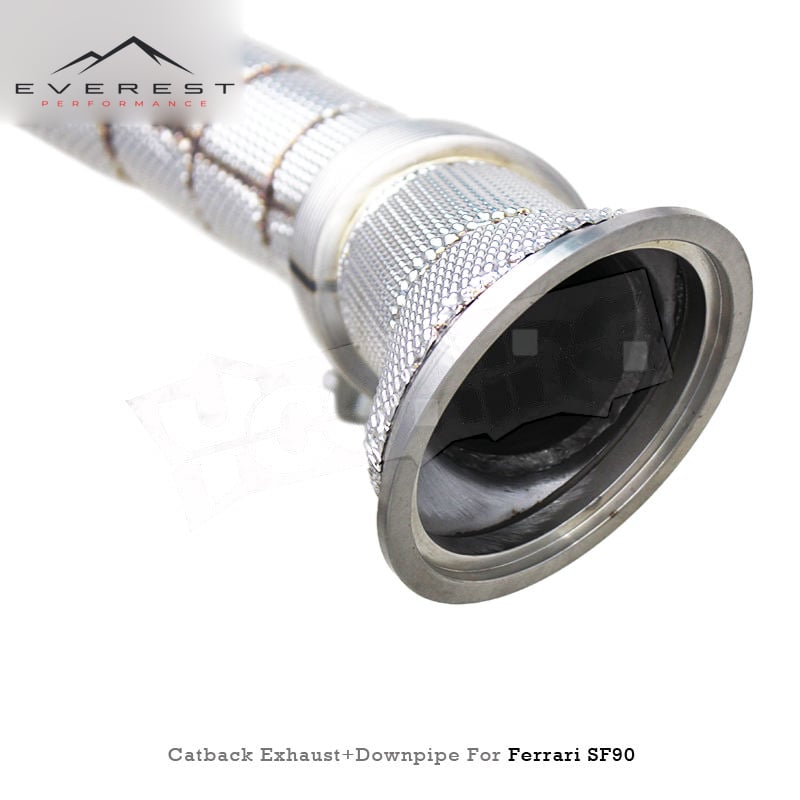 Titanium Exhaust Pipe System for Ferrari SF90 3.9T V8 2019-2023 SS304 Downpip with Valve Control Catback Exhaust System