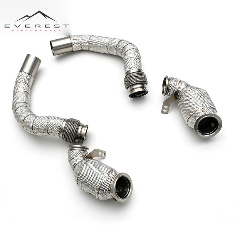Sport Catted Downpipe for BMW M8 F91/F92/F93 4.4TT 2019-2024 High Flow Stainless Steel 100/200/300 Cell Exhaust Pipes