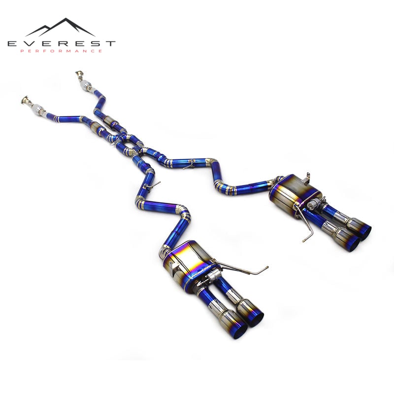 Vacuum Valve Exhaust Pipes for BMW M3 E90/E92/E93 4.0L 2008-2013 Titanium Catback Muffler Straight Downpipe