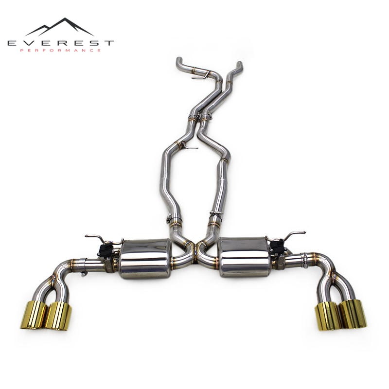 316L Stainless Steel Catback Exhaust Pipes for Porsche Cayenne S 958/958.1 3.0T 2011-2017 Muffler Exhaust System with Valve