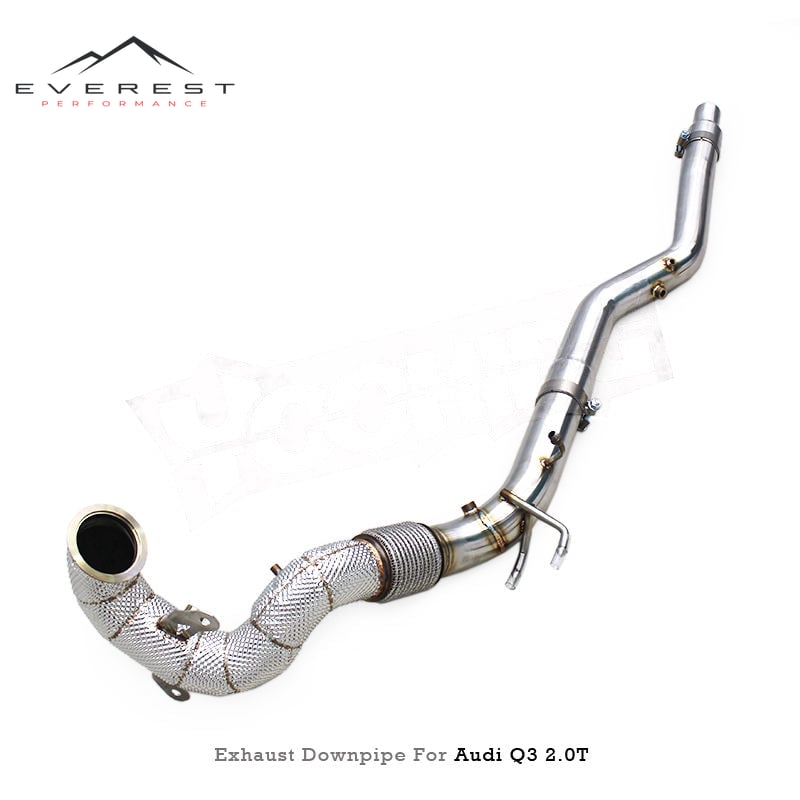 Racing Heat Shield Exhaust Downpipe for Audi Q3 2.0T 2019-2021Direct-fit Exhaust Straight-through Downpipe with OPF Exhaust Pipe