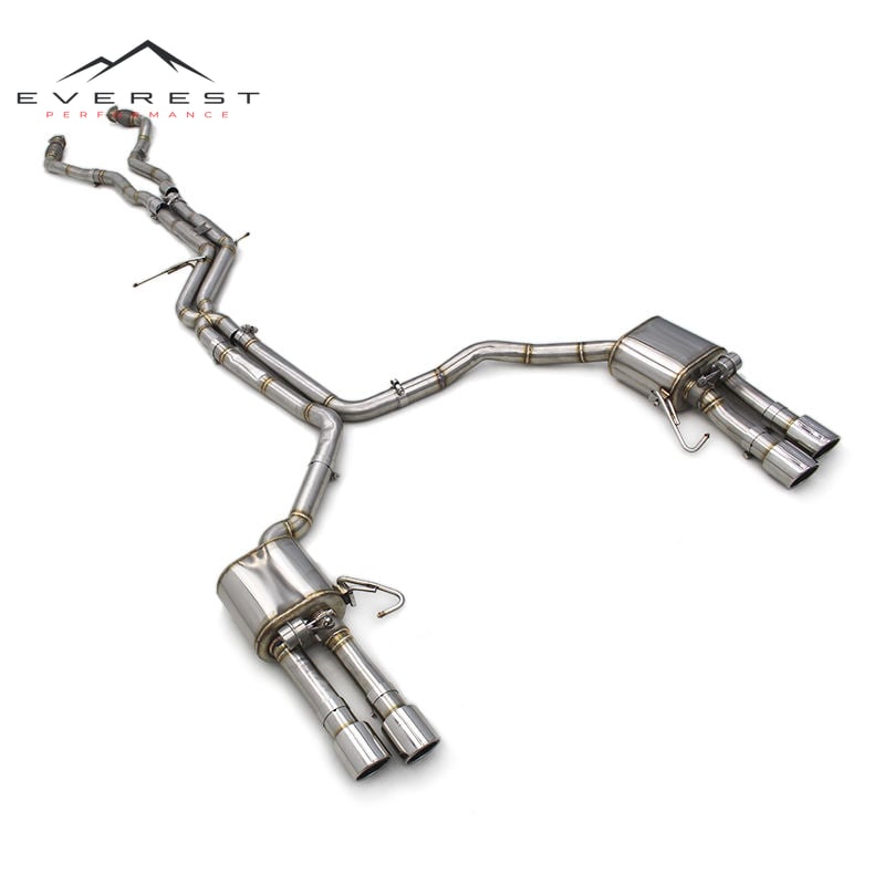 304 Stainless Steel Exhaust Pipes Catback Exhaust System for AUDI A6/A7 C7 3.0T 2019-2022 Valve Exhaust