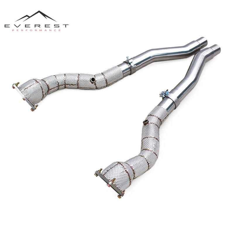 Free Flow Exhaust Pipe Fast Shipping for Ferrari FF/GTC4 Lusso 6.3L V6 2011- Stainless Steel Exhaust Pipe with Heat Shield