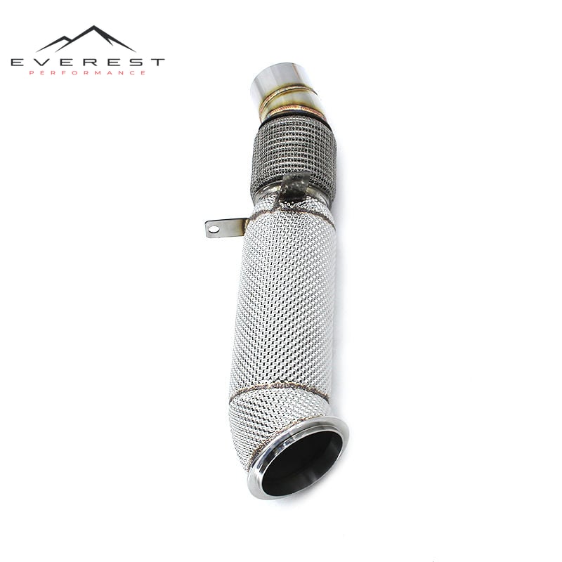 Stainless Steel Exhaust Pipes for BMW X5/X6 B58 3.0T G05 2019-2022 Straight Downpipe With Heat Shield