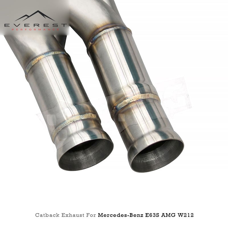 SS304L Exhaust Pipe System with Z Pipe for Mercedes-Benz E63/E63S W212 6.2L AMG 2007-2016 Valvetronic Catback Exhaust