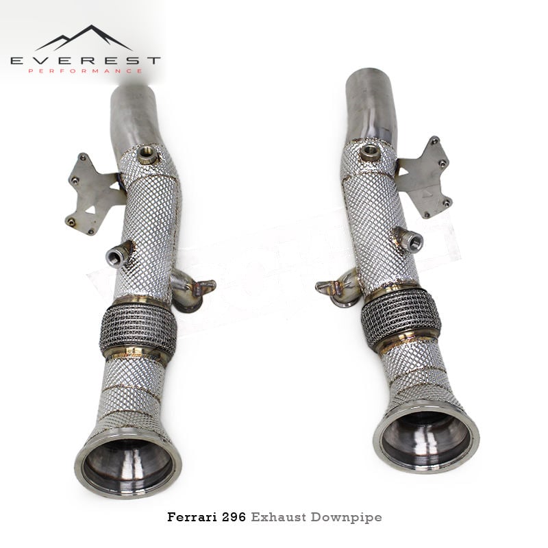 Straight Downpipe for Ferrari 296 GTB V6 3.0T 2021-2024 T304 Exhaust Down Pipe Free Flow Race Sport Exhaust Header