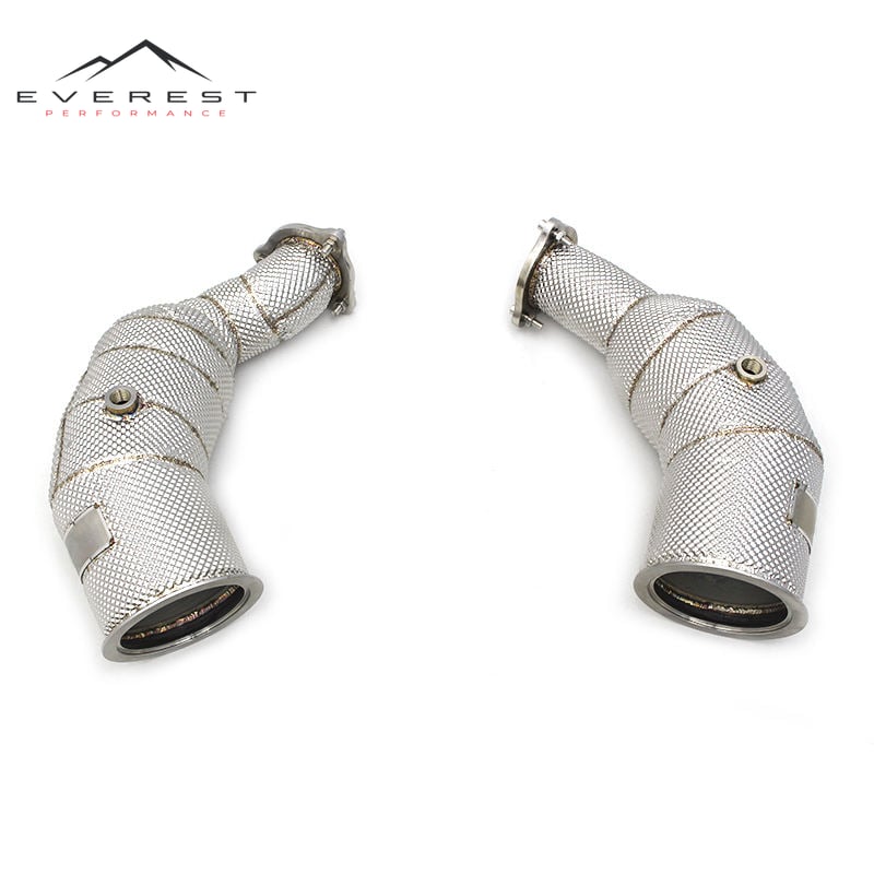 Exhaust Pipe System Exhaust Downpipe for Audi RS4/RS5 B9/B9.5 2.9T 2017-2023 304 Stainless Steel High Flow Catted Downpipe