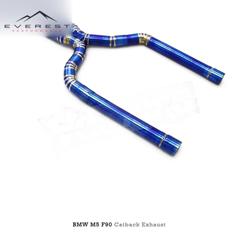 Racing Catback Exhaust Pipe System for BMW M5 F90 4.4T 2018-2023 Valvetronic Valved Muffler SS304 Downpipe Titanium Full Exhaust