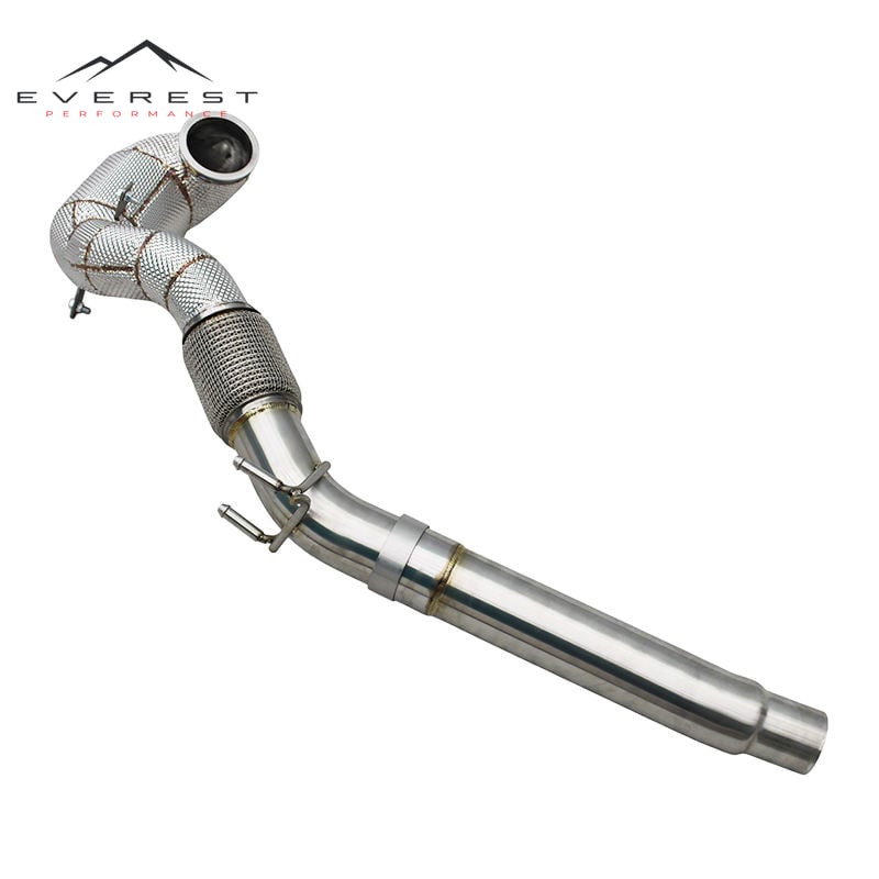 Stainless Steel Exhaust Downpipe with Catalyst for Audi A3 8Y 2.0T 2020-2026 High Flow Pipe Catted Downpipe 100/200/300cell