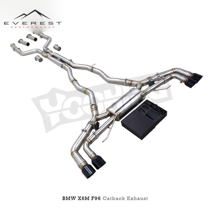 SS304L Exhaust Pipe System for BMW X5M/X6M F95/F96 4.4TT 2020-2024 High-performance Electronic Valve Catback Exhaust