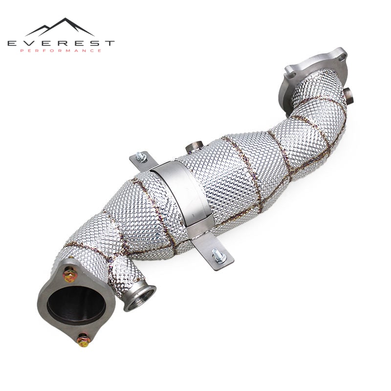 SS304 Downpipe Exhaust Pipes for Alfa Romeo Giulia 2.0 2.0T 2017-2021 Free Flow Downpipes with Heat Shield