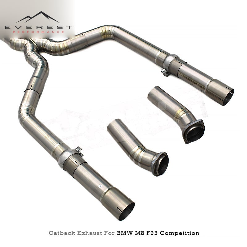 Titanium Lightweight Exhaust Pipe System for BMW M8 F91 F92 F93 Competition 4.4T 2017-2023 Valved Muffler Catback