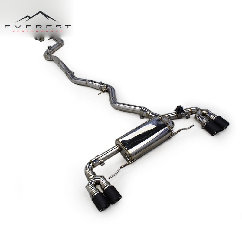 Stainless Steel Exhaust Pipe for BMW M340/M340i 3.0T 2019-2023 Muffler Quad Black Tips Electronic Valve Catback