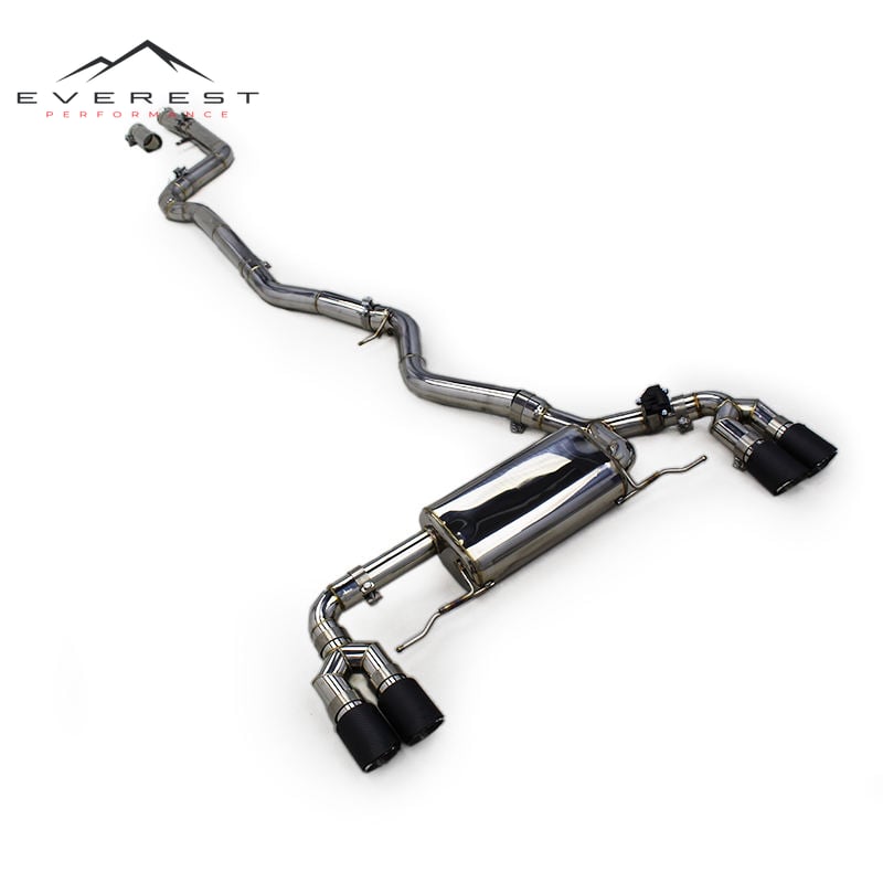 Stainless Steel Exhaust Pipe for BMW M340/M340i 3.0T 2019-2023 Muffler Quad Black Tips Electronic Valve Catback