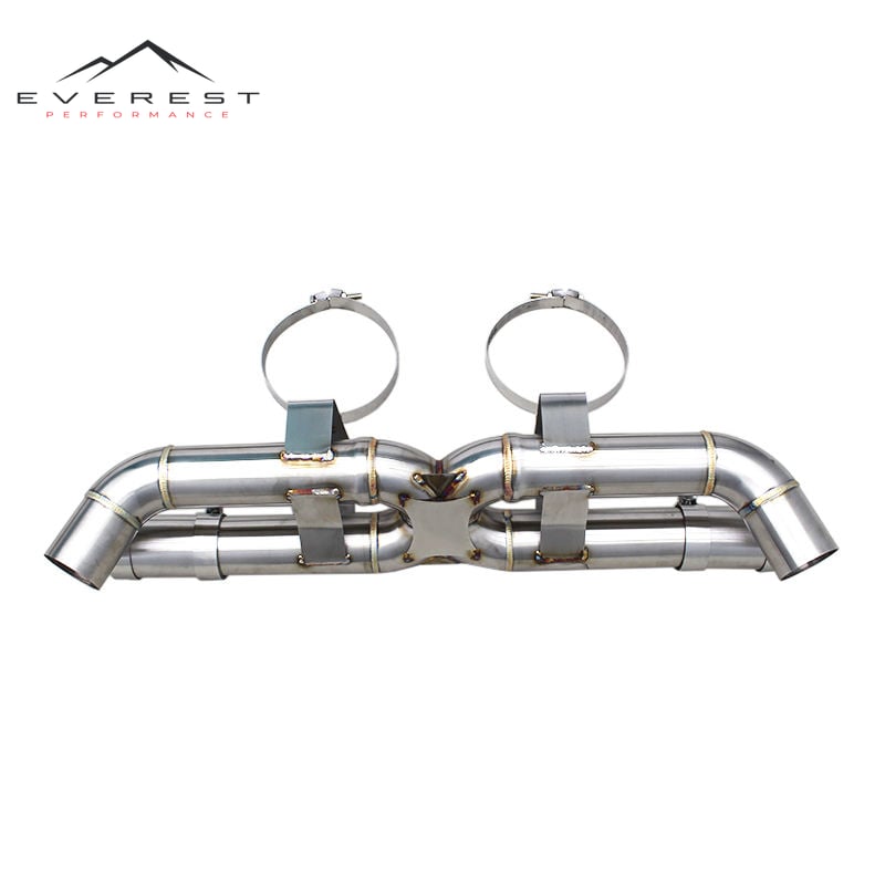Auto Exhaust Pipe for Porsche 911 992/992.1/992.2 Turbo S 3.0T 2019-2024 Valveless Free Flow Axle Back Exhaust Escape