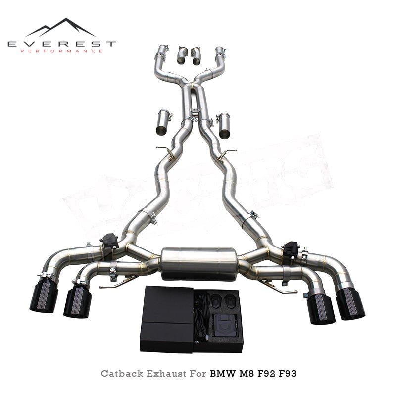 Catback Exhaust System for BMW M8 F92/F93 4.4TT 2019-2024 Stainless Steel Valvetronic Muffler With Remote Control
