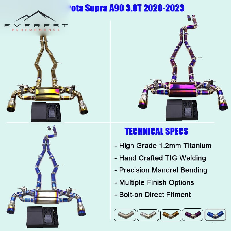 Titanium Exhaust Pipe System for Toyota Supra MK4/MK5 A90 A91 3.0T 2020-2023 High-performance Electronic Valve Rear Muffler