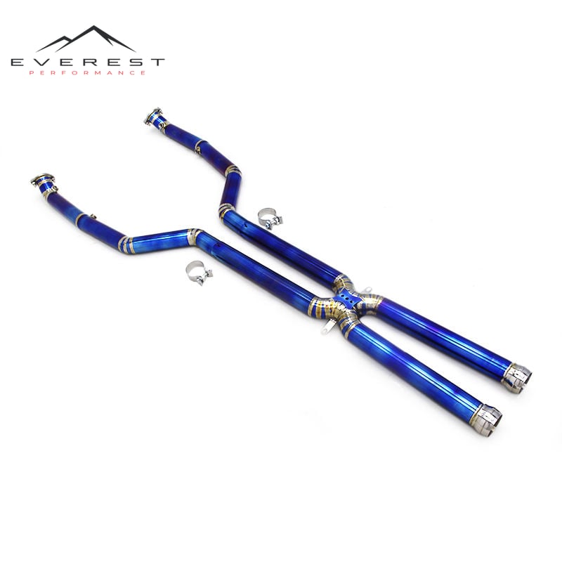 Racing Titanium Blue Exhaust Midpipe for BMW E90 M3 E92 E93 4.0L 2007-2013 Sport Car Without Resonator Exhaust Midpipe X Pipe