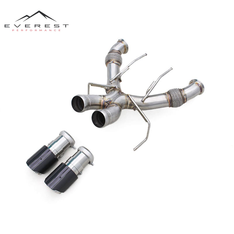 Racing Stainless Steel 304 Axle Back Exhaust Pipes for Mclaren 750S 4.0T 2020-2025 Non-Valved Rear Muffler Enhanced Sound