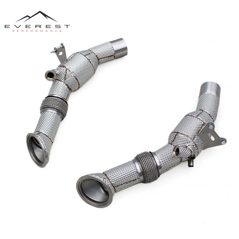 Catted Exhaust System for Ferrari SF90 Spider/Stradale 3.9T V8 2019-2023 High Flow Downpipe With Heat Shield