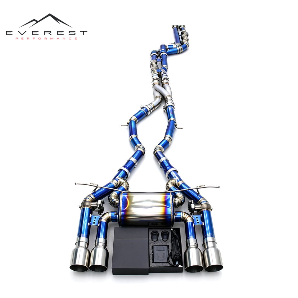 Titanium Valvetronic Catback Exhaust for BMW M3/M4 F80/F82/F83 S55 3.0T 2014-2019 Equal Length Z Pipe Competition Racing