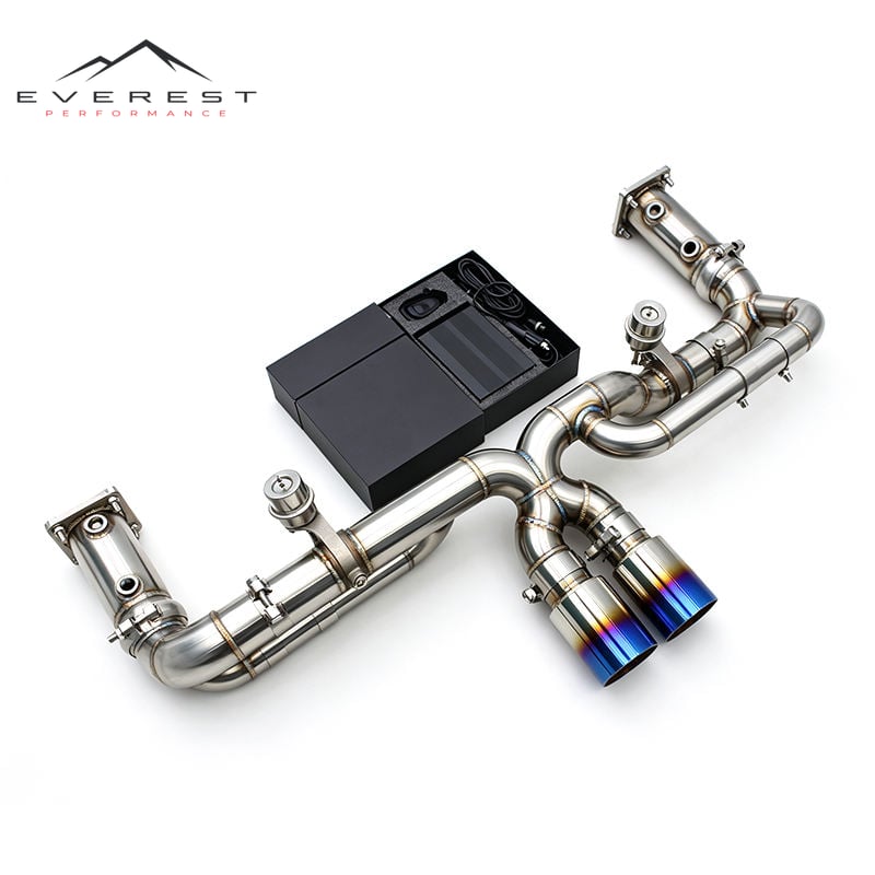 Custom SS304 Pipes Catback Muffler for Porsche 911 991.2 Carrera 4/S/4S 3.0T 2016-2018 Upgrade GT3 Valved Exhaust System