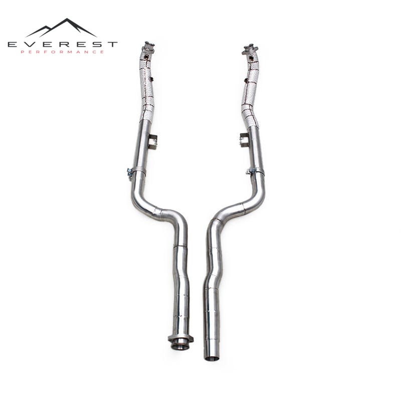 Race Free Flow Downpipe for Mercedes-Benz E500 W212 M273 5.5L 2007-2016 Stainless Steel Tuning Exhaust System